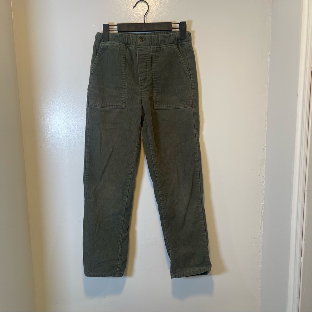 Zara green corduroy straight leg pants kids size 11-12